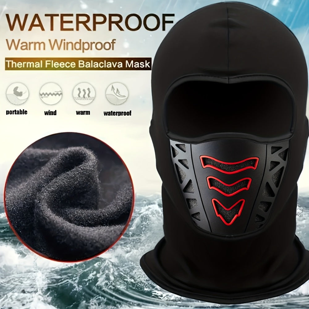 Motorcycle Full Face Mask Winter Thermal – Windproof Anti-Dust Neck Cover, Breathable Air Vents, Cold Weather Balaclava for Men, Snug Fit