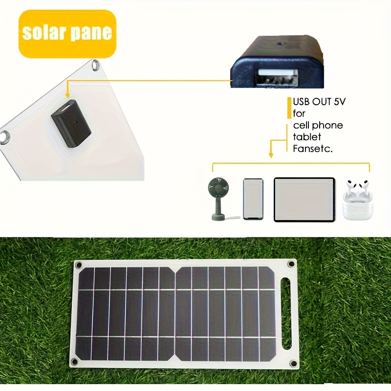 Solar Charging Panel 4W 10W Compact Single-Crystal Monocrystalline Micro USB for Mobile Phone for an Everyday Personal Care Routine