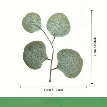 Artificial Ivy Leaves 100pcs Real Touch Faux Greenery Bulk, Realistic Plastic Willow Leaf for Wedding Home Decor DIY Wreaths Party Outdoor