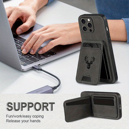 Wallet Phone Case for iPhone 16 Pro Max 16 Pro 16 Plus 16 15 14 13 12 11 Series Luxury PU Leather Flip Cover Card Holder Kickstand Magnetic