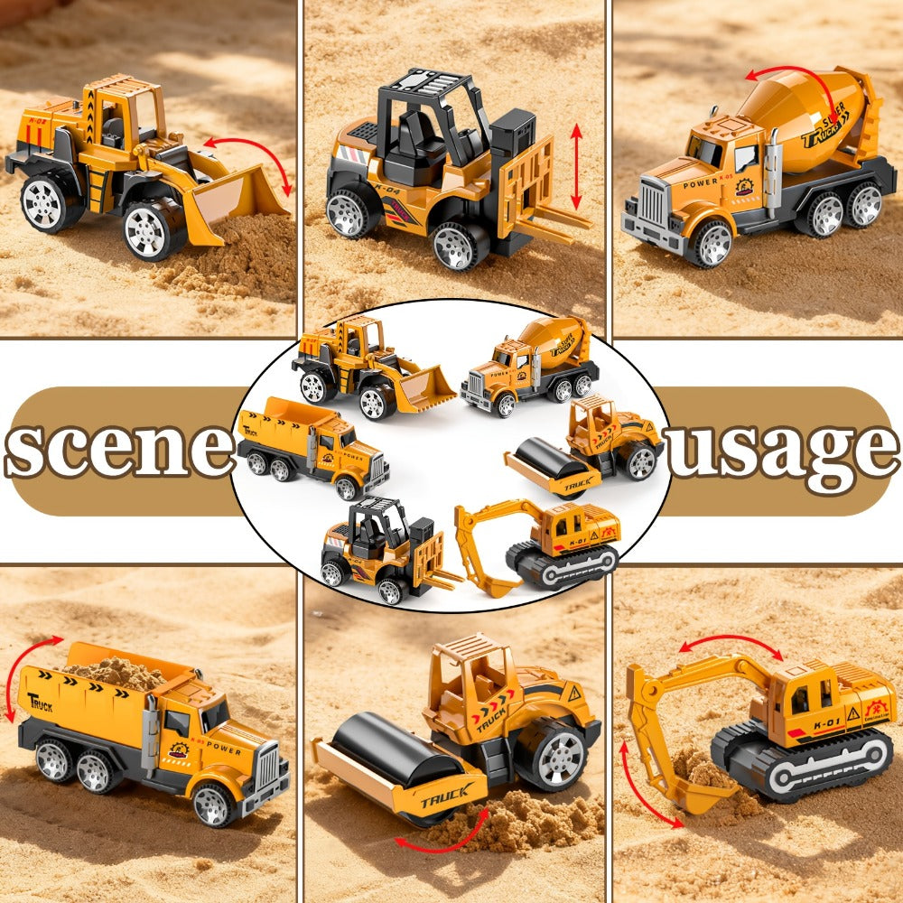 13-in-1 Construction Truck Vehicle Toy Set with Die-Cast Metal Cars & Play Mat with the Listed Color, Size or Set Options for Everyday Use