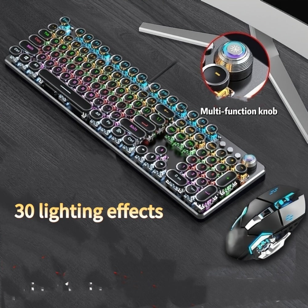 Hot-Swappable Mechanical Keyboard and Mouse Combo 34 Lighting Effects True Mechanical Blue for an Everyday Personal Care Routine