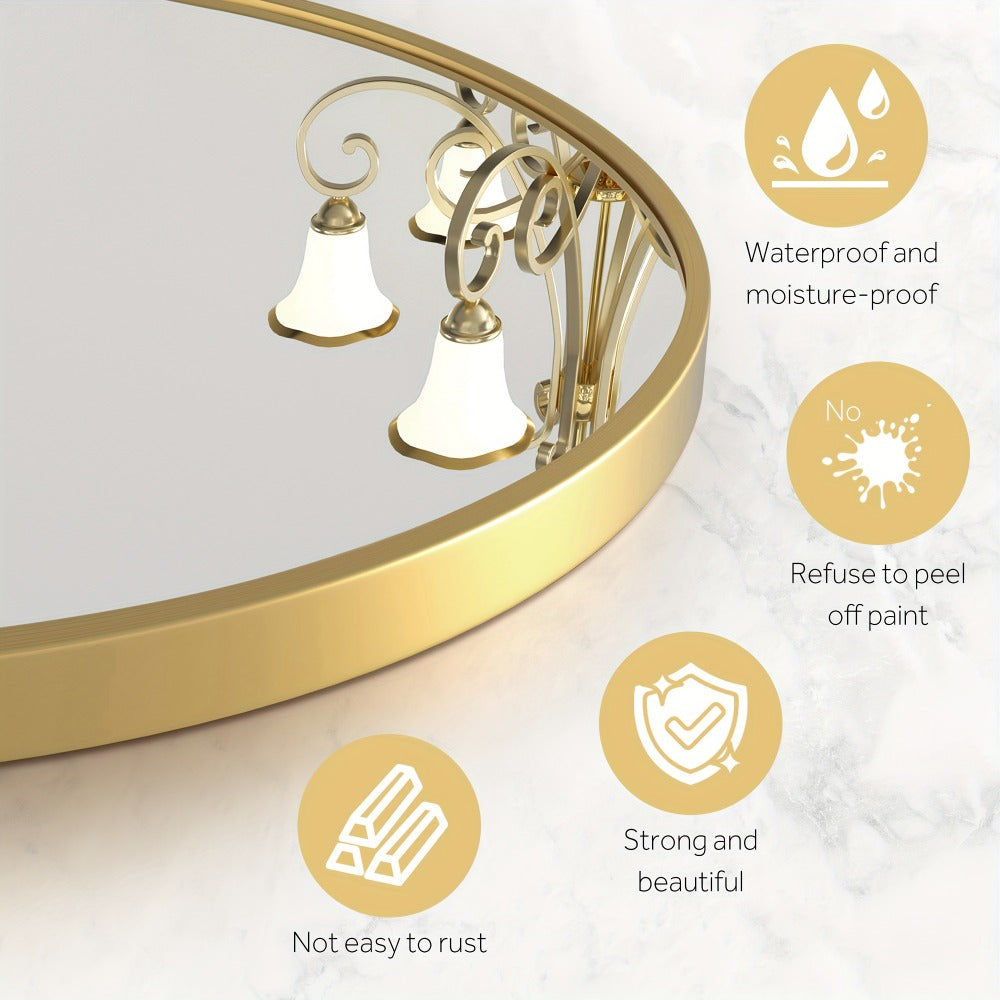 Irregular Asymmetrical Wall Mirror with Gold Frame in 20 x 36, 24 x 36 or 26 x 46 Inch Sizes