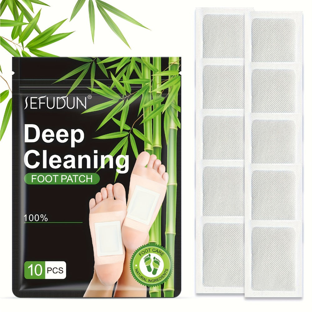 Foot Detox Patches Bamboo Charcoal & Ginger 50pcs 5 Bags – Deep Cleansing Overnight Foot Pads for Toxin Removal