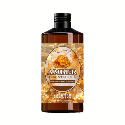 Essential Oil Amber Romantic Fragrance 100ml Dropper Bottle for Diffuser, Massage and DIY Blends