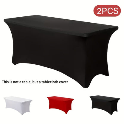 Spandex Tablecloth 6 Foot Rectangular Stretch Table Cover for Parties Weddings Banquets for Entryways, Bedrooms and Living Spaces
