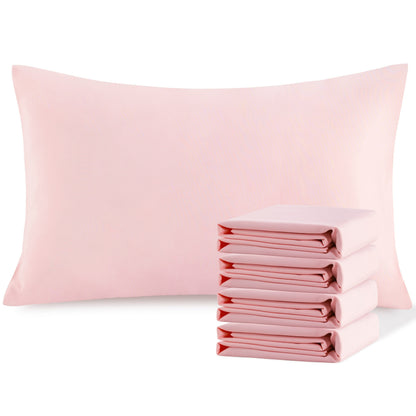 Pillowcases 4 Pack Queen 20x30 – Brushed Microfiber Soft Wrinkle-Free Fade-Resistant Envelope Closure Solid Color 32 Colors