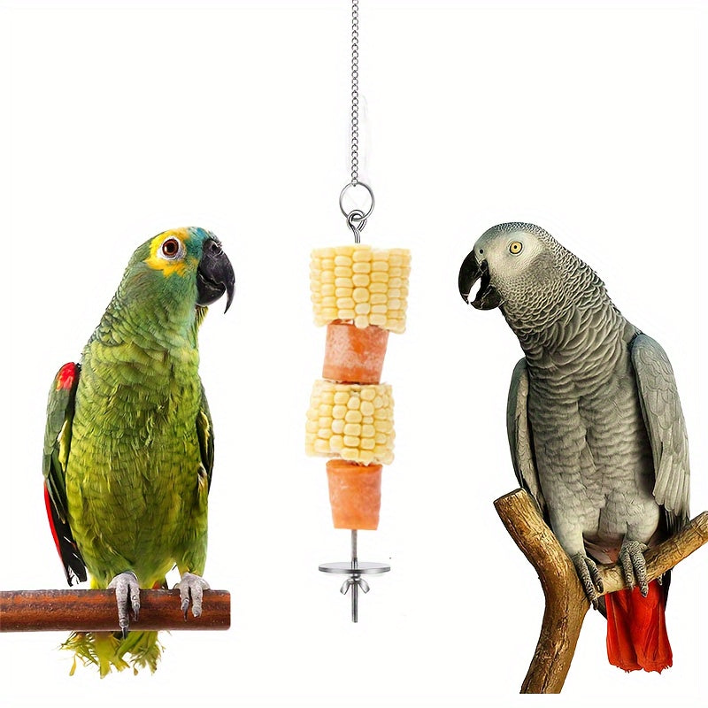 Chicken Feeder Skewer Stainless Steel Hanging Fruit Veggie Double Nut for Grilling, Camping and Outdoor Meals