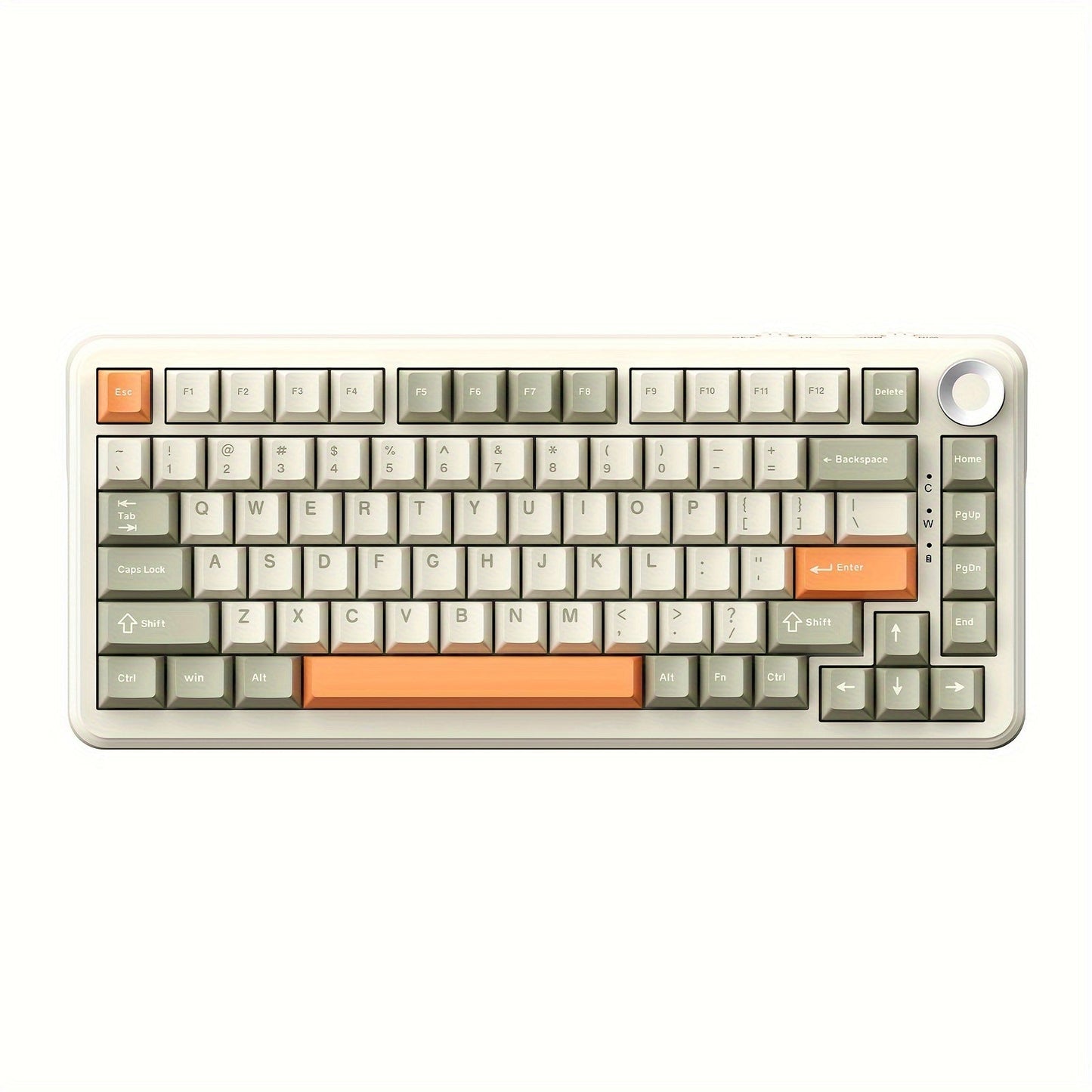 Hot Swap Gasket Mechanical Keyboard AJAZZ AK820 75%, Wireless 2.4GHz & Wired, Volume Knob, South-Facing RGB