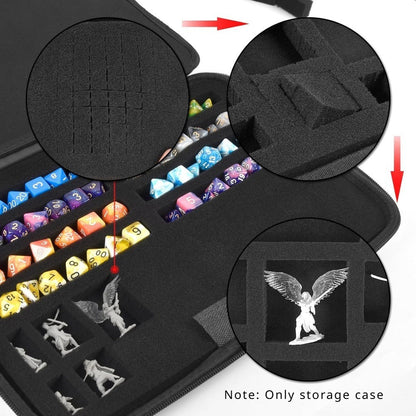 DnD Dice Tray & Storage Box for D&D RPG MTG Tabletop Games – Polyhedral Dice Rolling Tray Organizer Case for Dungeons & Dragons, Pathfinder
