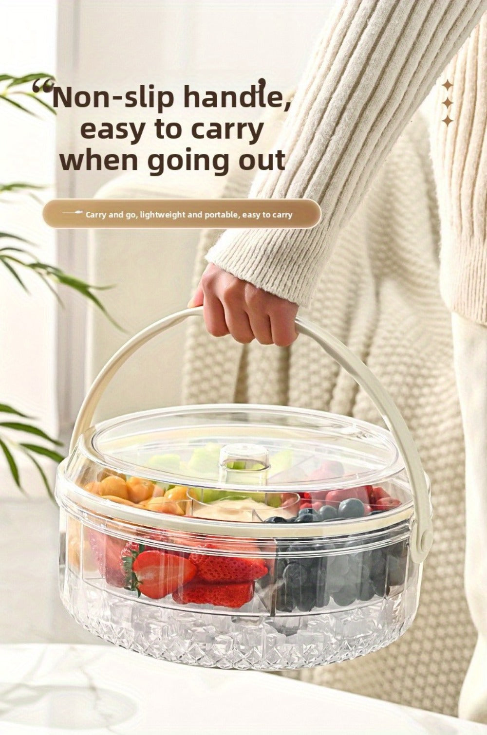 Portable Ice Bucket with Lid Large Insulated Beverage Cooler for Outdoor Party Beer Champagne Fruit