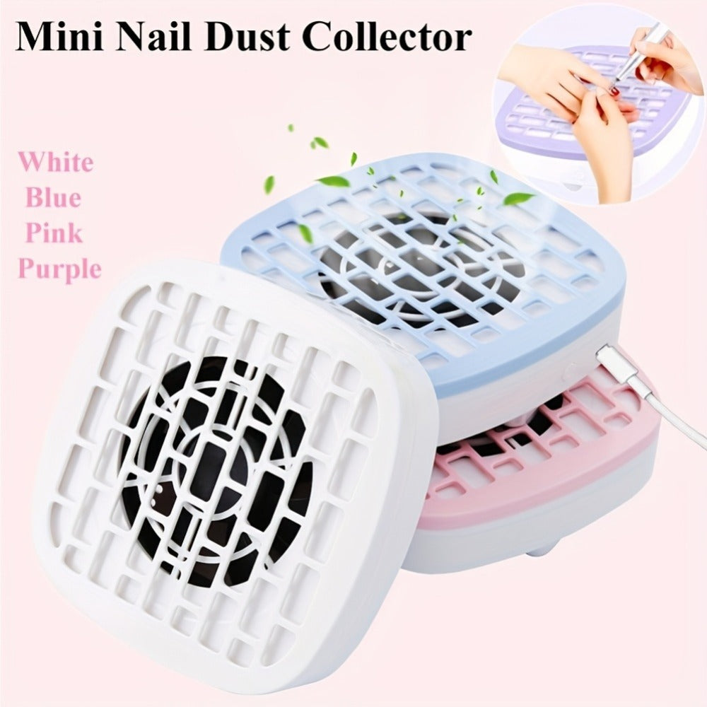 Nail Dust Collector Desktop USB Electric Nail Vacuum Fan Powerful Suction Powder Removal Machine with Filter