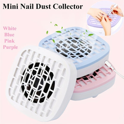 Nail Dust Collector Desktop USB Electric Nail Vacuum Fan Powerful Suction Powder Removal Machine with Filter