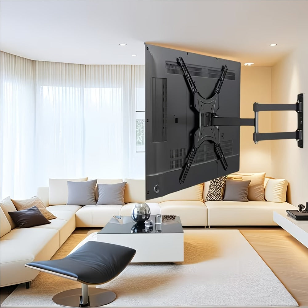 Compact Dual-Arm Full-Motion TV Wall Mount for 26-57 Inch Screens with Swivel, Tilt and Extension