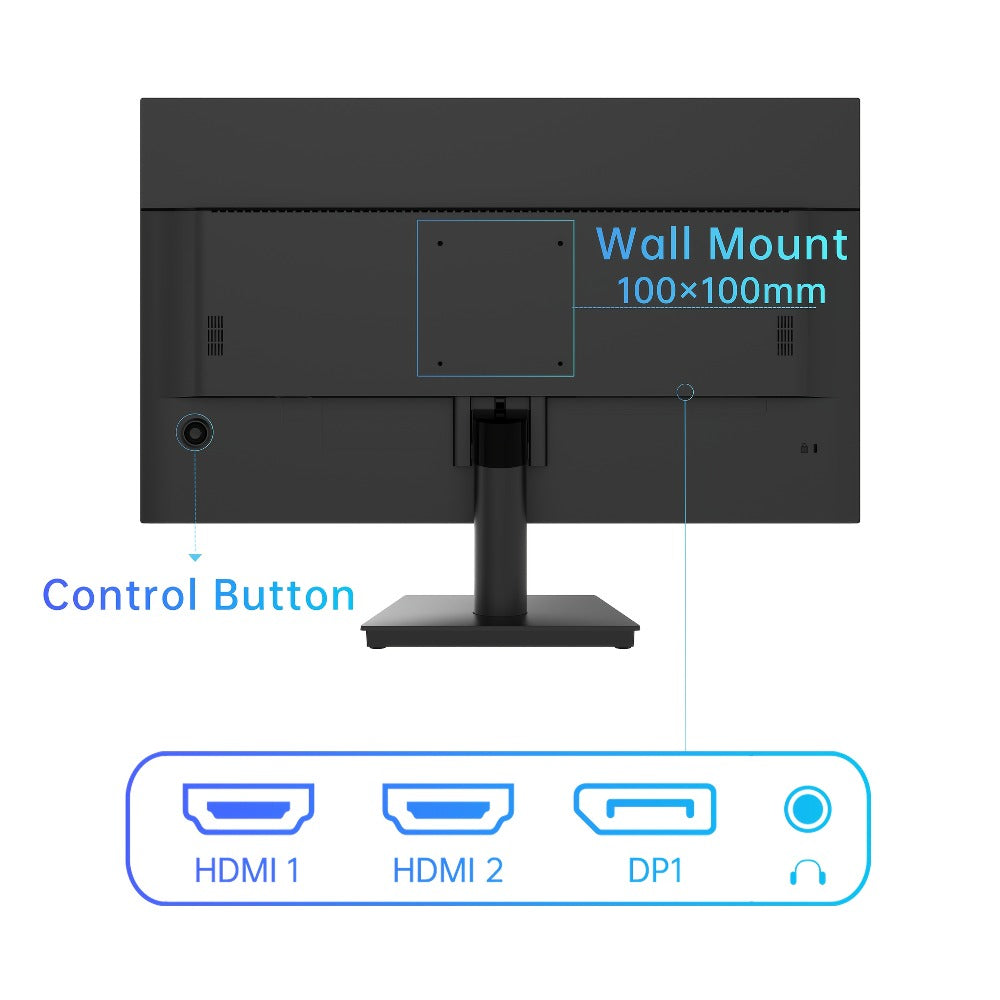 27-Inch QHD 100Hz Computer Monitor 2560x1440 IPS Display, AMD FreeSync, Ultra-Thin Bezel, HDMI DisplayPort