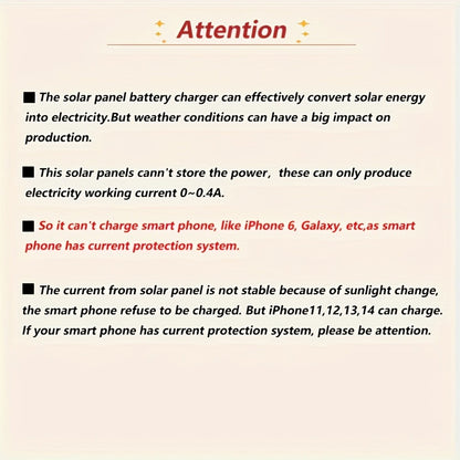 Solar Panel Phone Charger USB – Flexible Photovoltaic Outdoor Charging Panel with USB Cable, Portable Solar Power Generator for Camping, RV