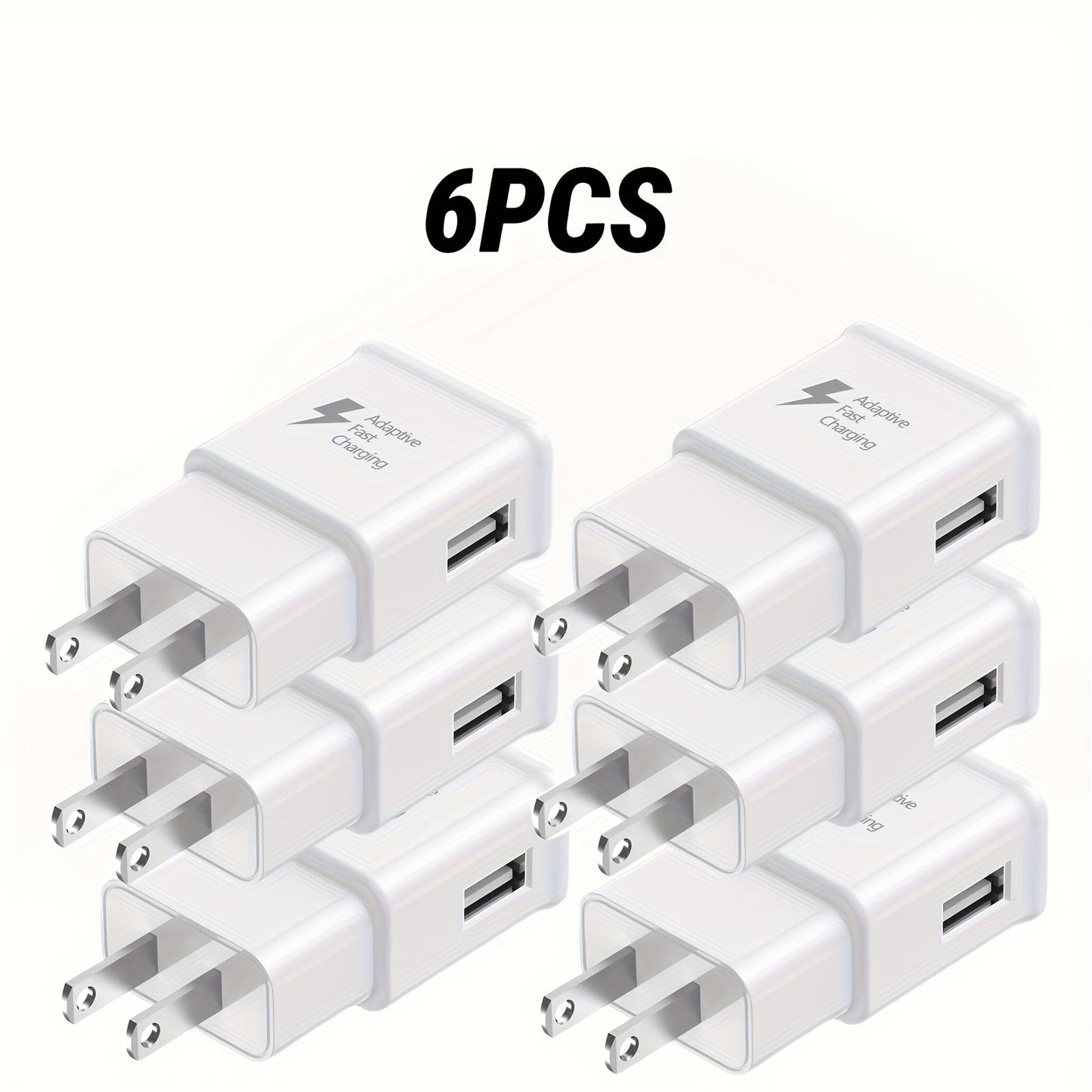 USB Wall Charger Compatible with Samsung Galaxy S25 S24 S23 S22 S21 S20 S10 S9 S8 S7 Note 10 - Adaptive 5V 2A Fast Charging