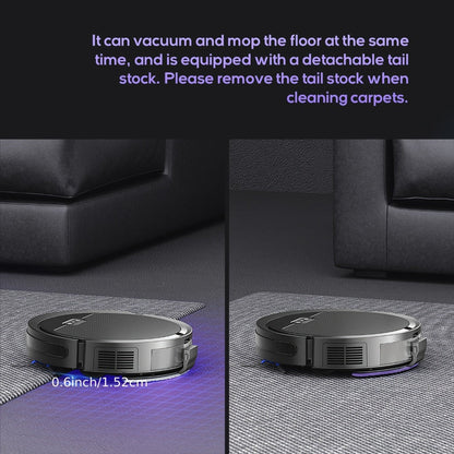 Robot Vacuum Cleaner Mop Combo 5000Pa Max Suction 2-in-1 with App & Voice Control - Scheduled Cleaning