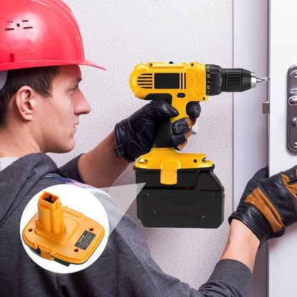 DM18D Battery Adapter for DeWalt 18V XRP NiCad NiMh Cordless Tools Compatible with DeWalt 20V for Entryways, Bedrooms and Living Spaces