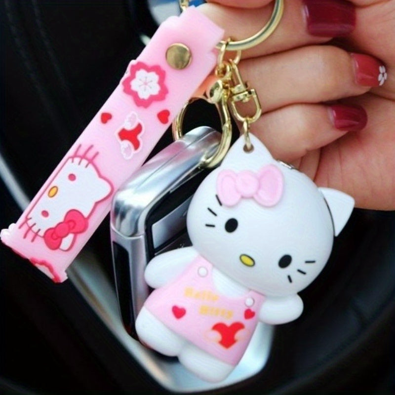 3D Cartoon Cute Character Lighter with Keychain - Red Flame Gas Lighter, Kawaii Design, Pink & Purple