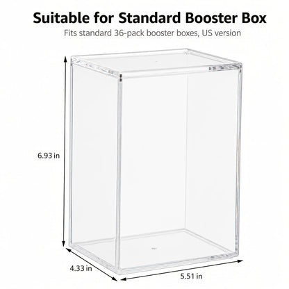 Acrylic Display Box for Pokemon ETB & Trading Cards – 6mm Stackable Magnetic Dustproof Case for Elite Trainer Box