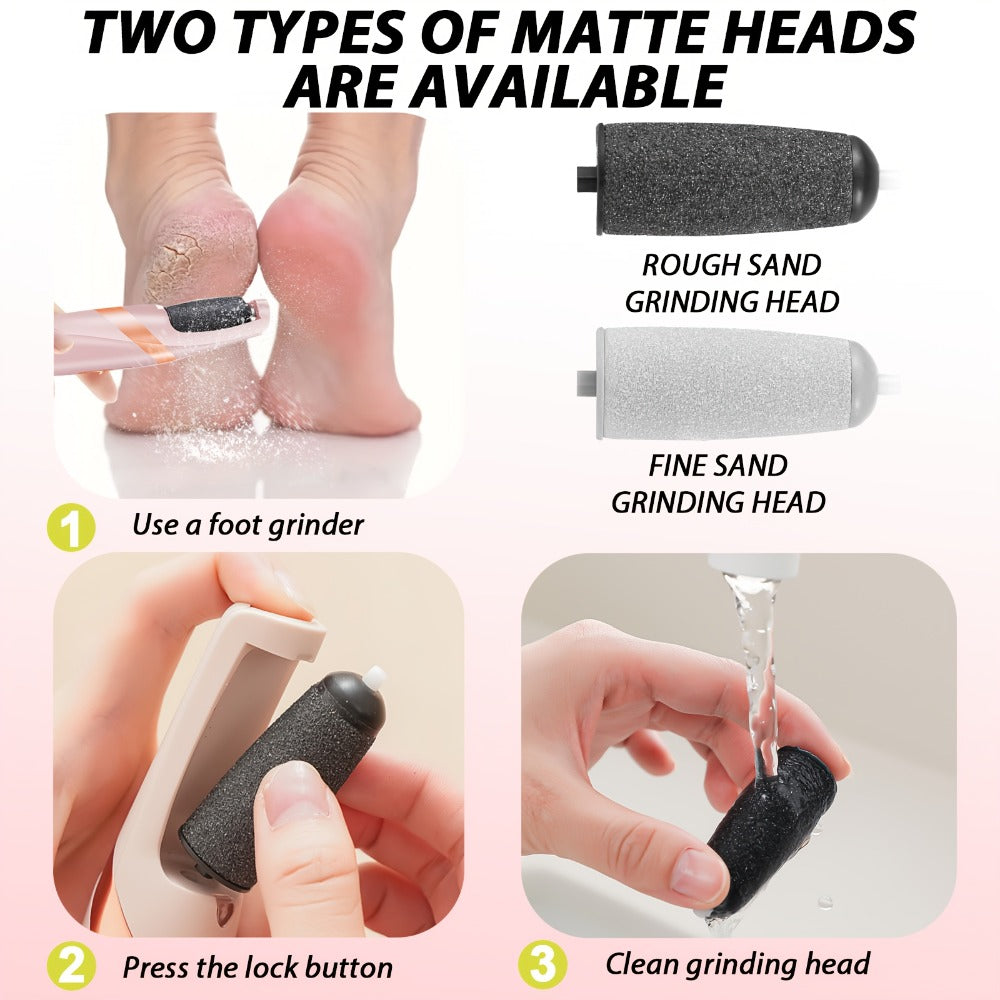 Electric Callus Remover for Feet with Foot Cream Stick Rechargeable Pedicure Tool 2 Speeds 2000 5000 RPM 2