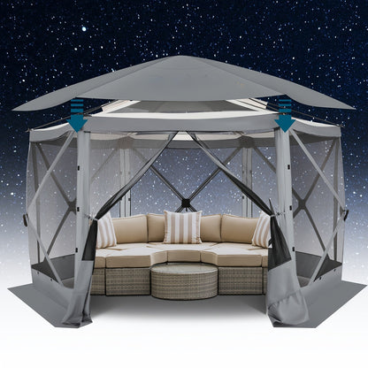 Pop-Up Canopy Tent 15ft Mosquito Net Screen House UV50+ for Garden, Yard and Pest Management