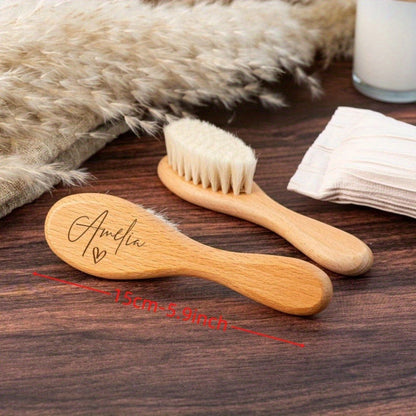 Custom Engraved Baby Brush Personalized Newborn Soft Hair Brush with Name, Unique Keepsake Gift for Baby Shower