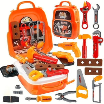 Kids Tool Backpack Set 22pcs for Boys, Pretend Play Home Tool Kit with the Listed Color, Size or Set Options for Everyday Carry