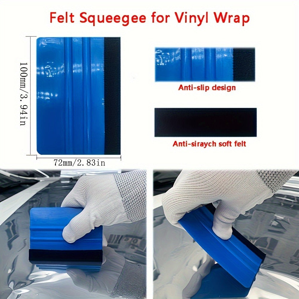Car Window Tint Film Tool Kit 19/31pcs, Auto Window Film Installation Set with Squeegee Scraper, Plastic & Cowhide Scraper