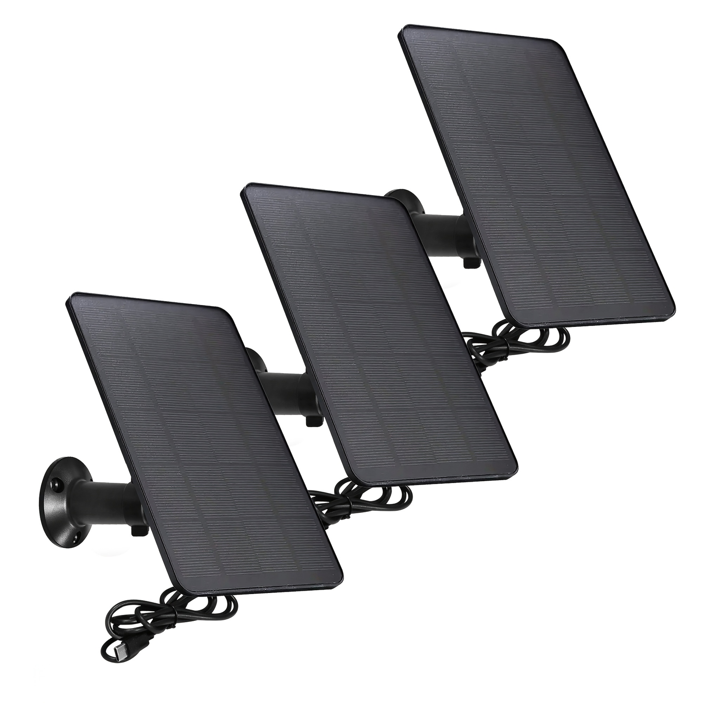 Solar Panel Charger for Security Camera 7W 360° Adjustable USB-C Micro USB Outdoor Continuous for an Everyday Personal Care Routine