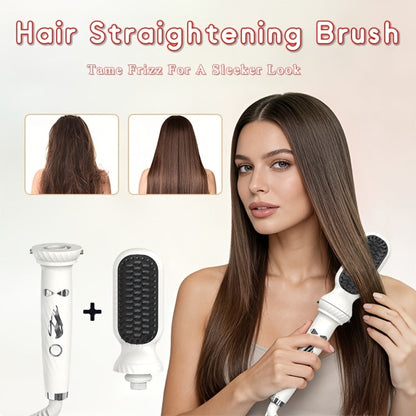 5-in-1 Hair Styler Set with Interchangeable Curling Wand & Straightening Brush - Multi Barrel Curling Iron Kit for Waves