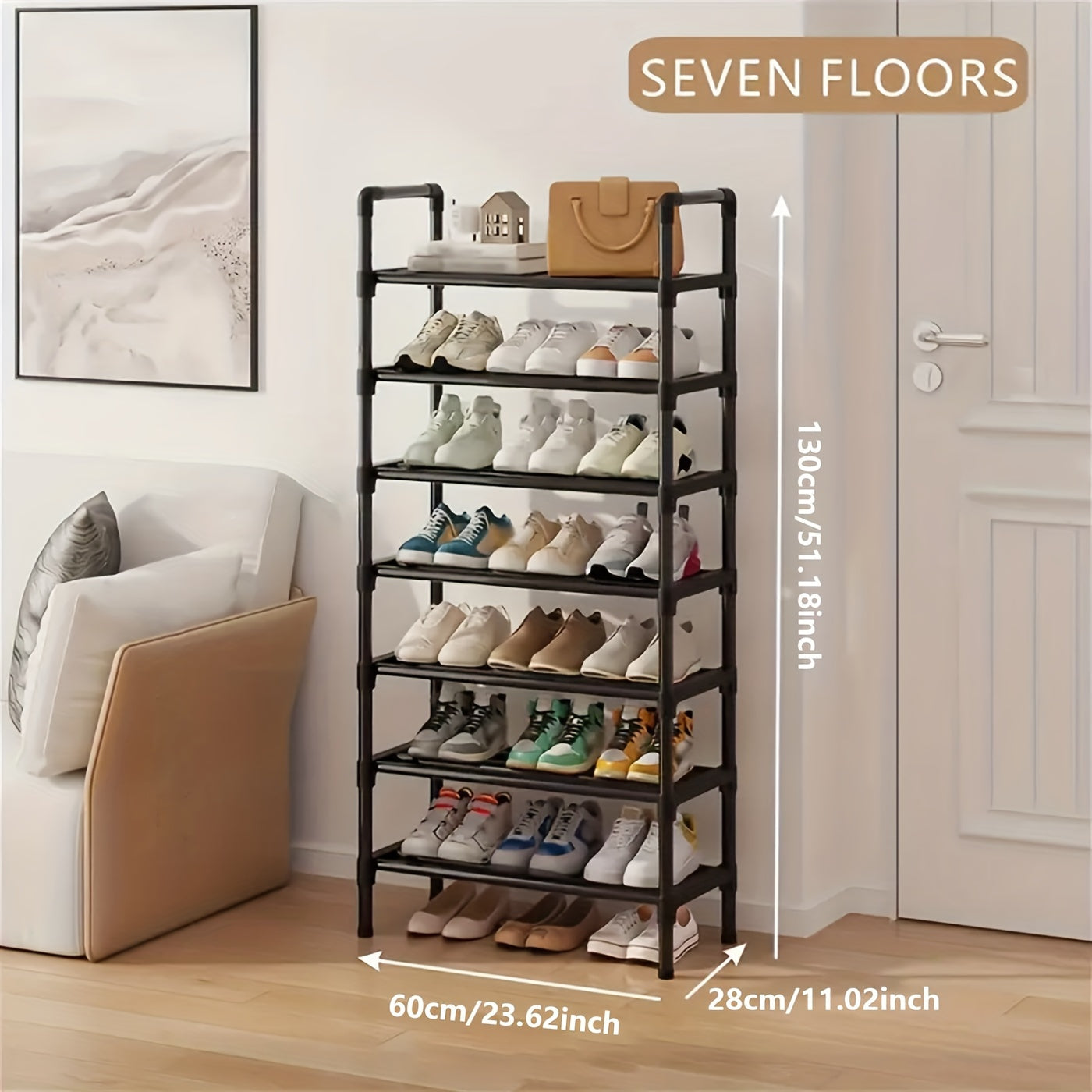 Shoe Rack Multi-Layer Space Saving – 3 to 8 Tier Shoe Storage Stand Organizer for Entryway Bedroom Closet Corridor