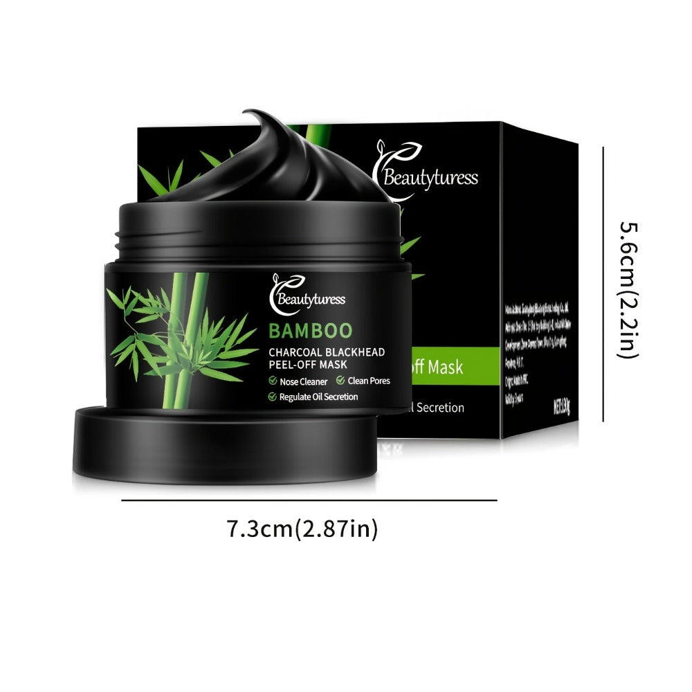 Bamboo Charcoal Clay Face Mask Deep Cleansing Pore Minimizing Oil Control Blackhead Remover for Bath Time, Home Spa and Personal Care