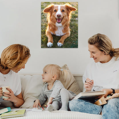 Custom Canvas Print Personalized Pet Family Photo Wall Art Ready to Hang, Custom Photo Canvas Printing for Pets Weddings Birthdays