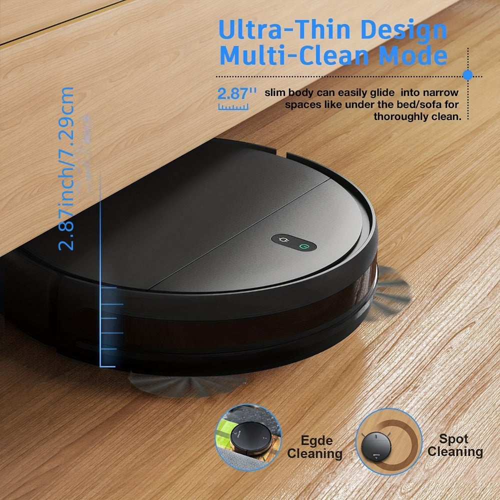 Robot Vacuum Cleaner 5000Pa 3-in-1 Sweep Vacuum Mop with Auto Charging App Voice Control for Entryways, Bedrooms and Living Spaces