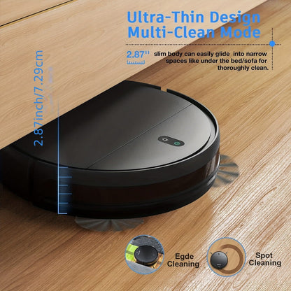 Robot Vacuum Cleaner 5000Pa 3-in-1 Sweep Vacuum Mop with Auto Charging App Voice Control for Entryways, Bedrooms and Living Spaces