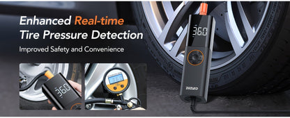Tire Inflator Air Compressor 150PSI 12V DC Corded with LCD Display, Auto Shut-Off, 4 Preset Modes