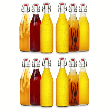 Swing Top Glass Bottles 32oz with Airtight Stopper - Flip Top Brewing Bottles for Kombucha for Entryways, Bedrooms and Living Spaces