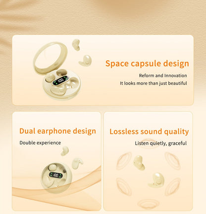 2-in-1 Wireless Earphones Couples Shared Audio Long Battery Life Clear Sound TV Movies for Bedside Audio, Alarms and Room Entertainment