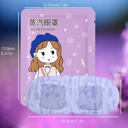 Self-Heating Steam Eye Mask Lavender Warm Compress for Dry Eyes Fatigue & Strain Relief – Moisturizing Aromatherapy Sleep & Travel Eye Patch