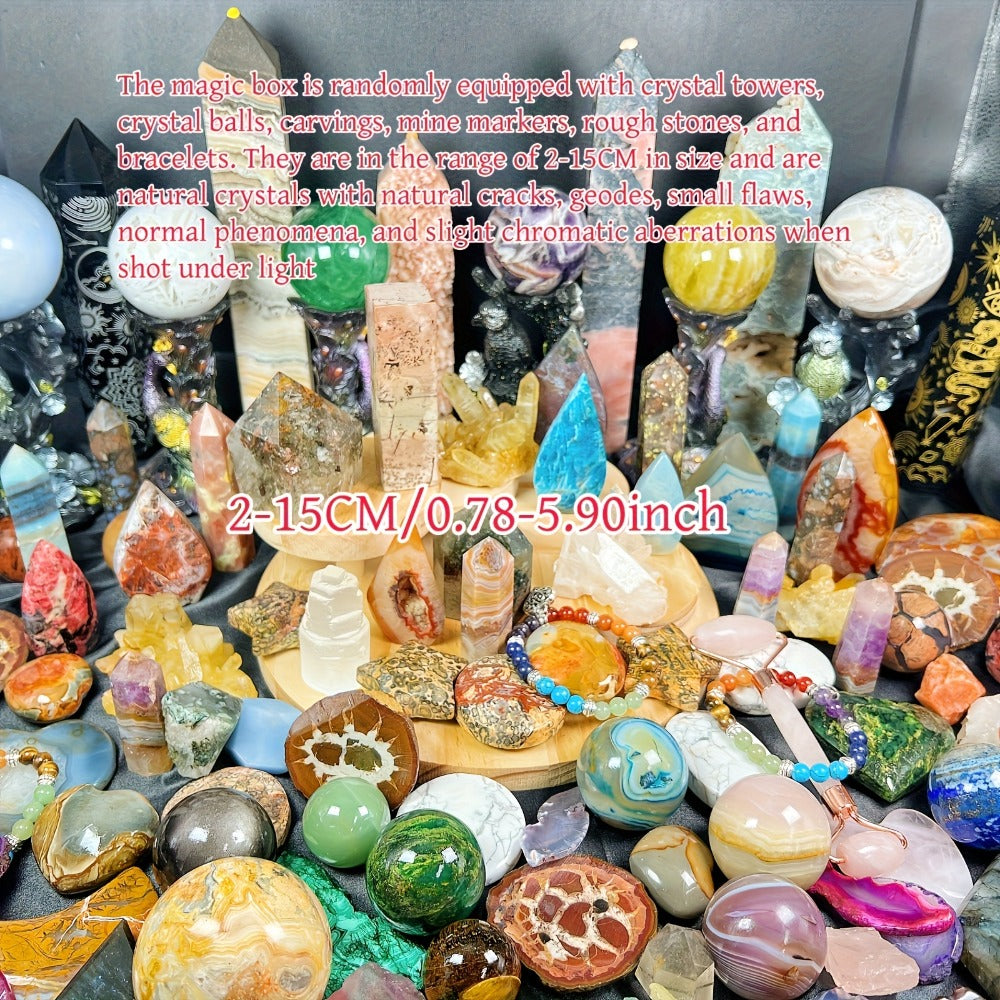 Bohemian Luxury Crystal Collector Box Gift Set - Romantic Home Decor & Holiday Gift for Parents, Friends