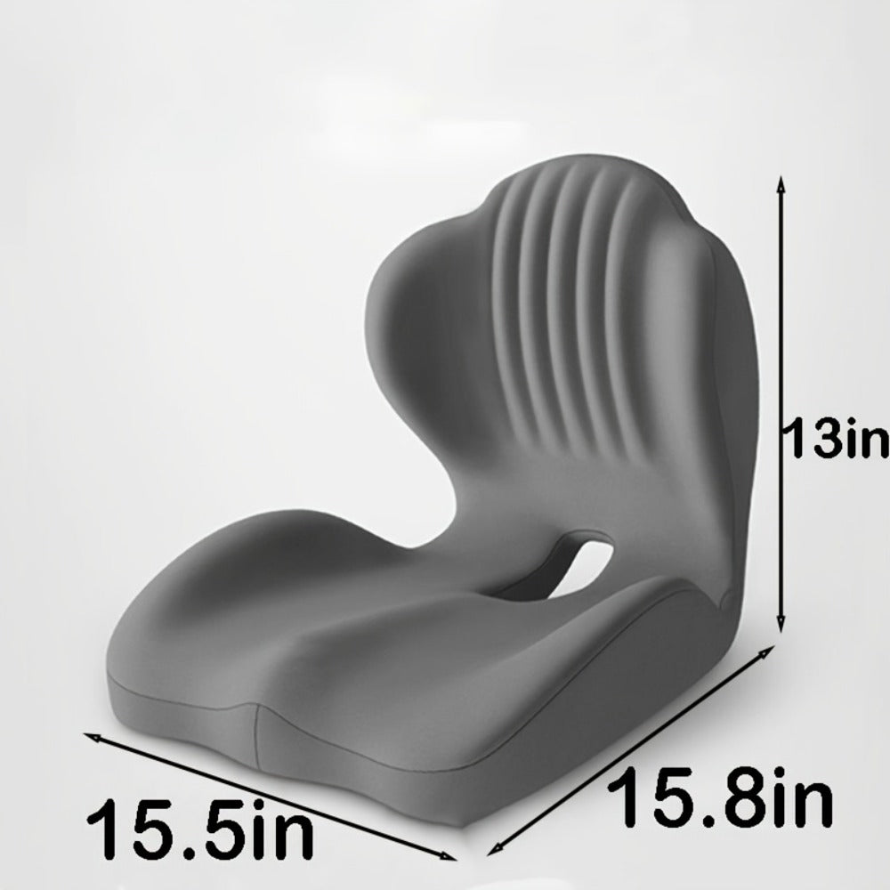Hip & Lumbar Support Seat Cushion Ergonomic Memory Foam – Breathable High-Density Back Support Pillow for Office Chair