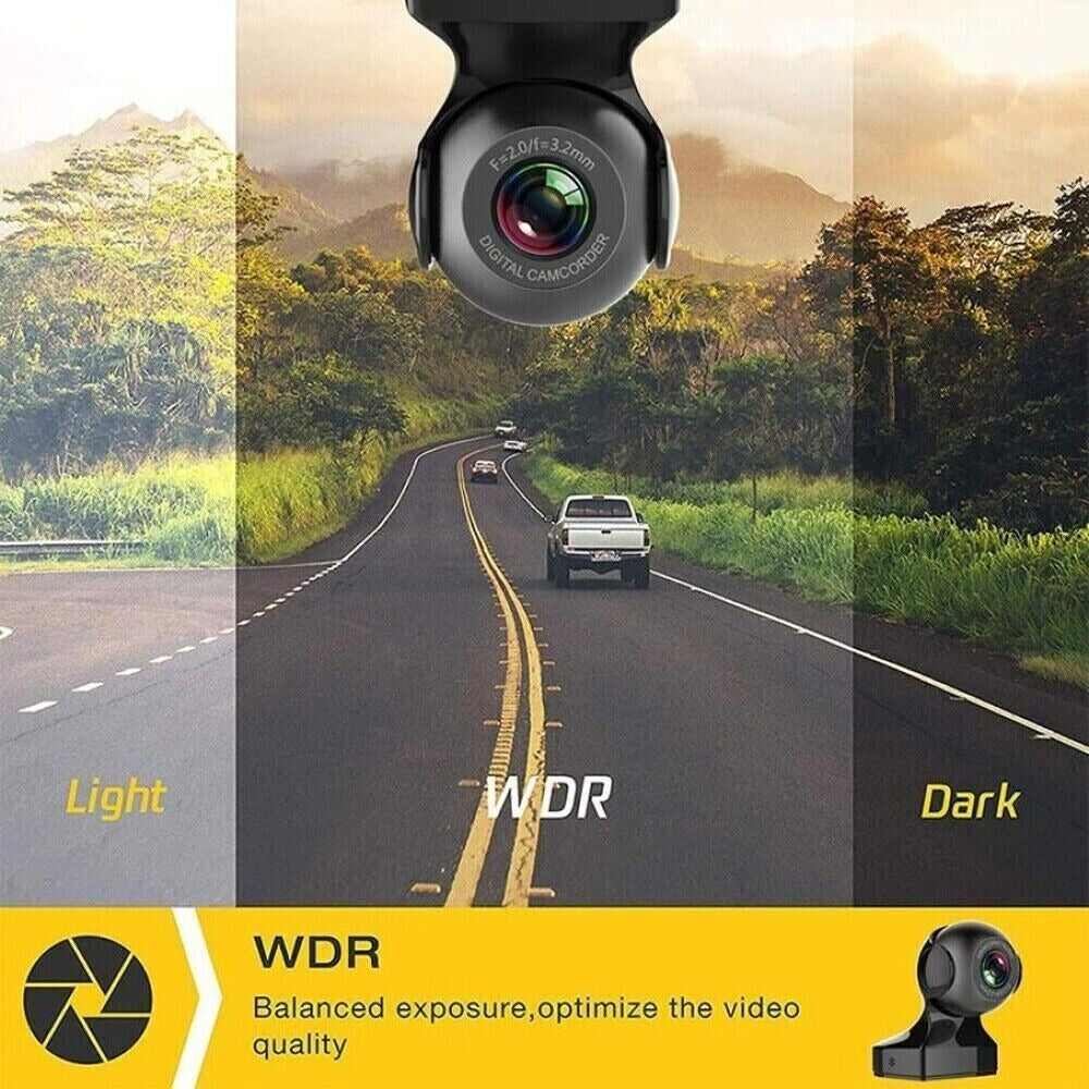 1080P WiFi Dash Cam 170° Wide Angle – HD Car DVR with G-Sensor, Loop Recording, Night Vision, Smartphone App View