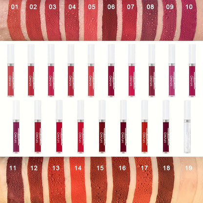 Lip Gloss Set by MYHO Cosmetics with 9 Matte Lip Colors per Set and Two Retained Shade Collections