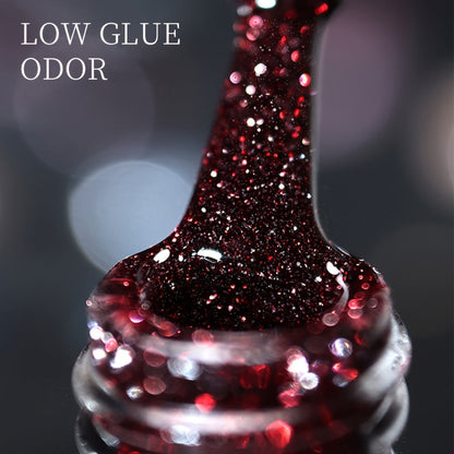Gel Nail Polish 5-Color Broken-Stone Glitter Set in 0.51oz Bottles with Sparkling Finish and UV/LED Soak-Off Cure