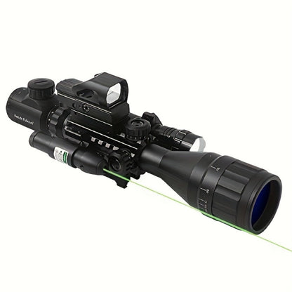 Rifle Scope Nitrogen-Filled Illuminated Reticle for Hunting Airsoft Pellet Guns, Multi-Power Zoom Tactical Scope