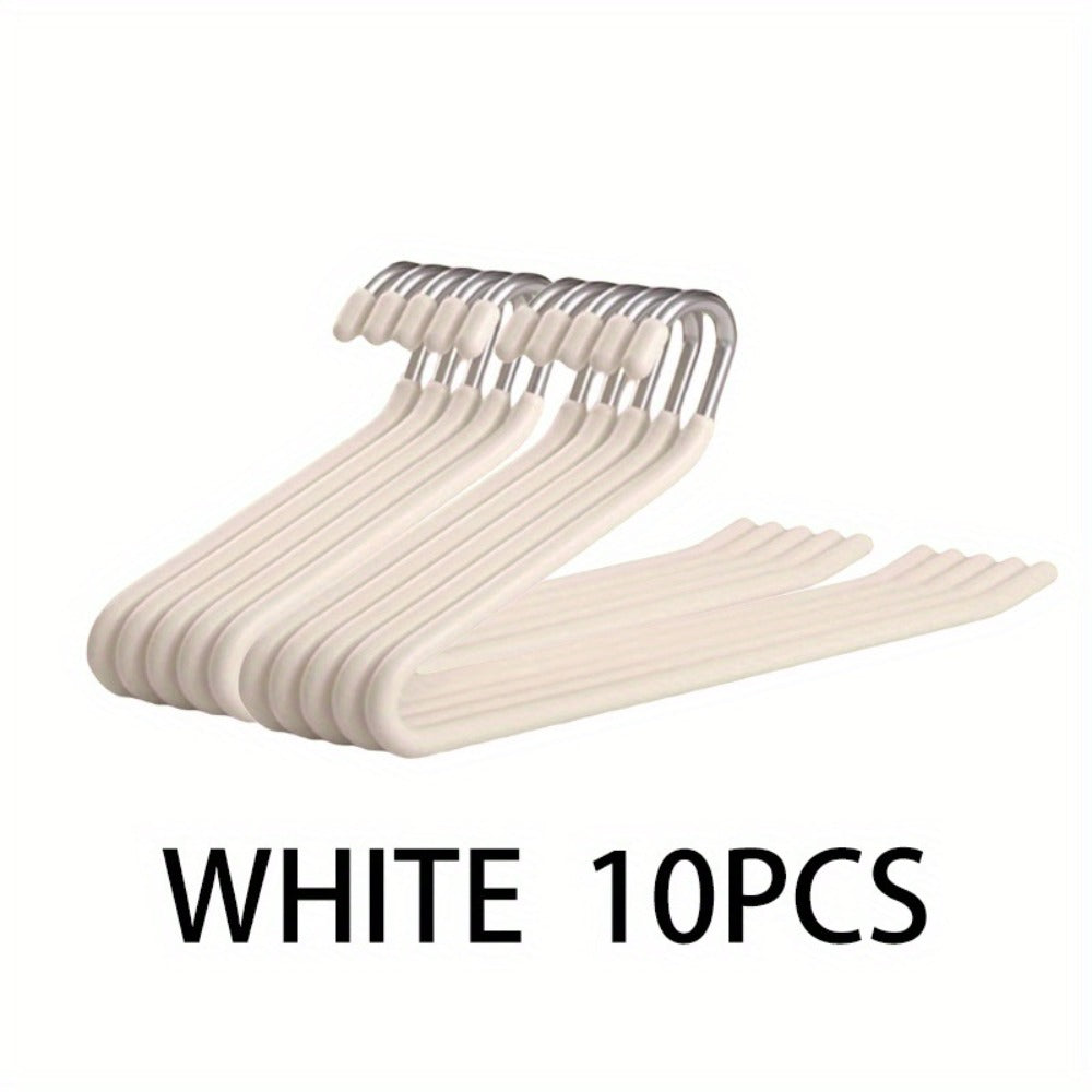 Pants Hangers Metal Open Leg Non-Slip – Heavy Duty Trouser Jeans Hanger for Wardrobe, Space Saving, Black or White, 10/20/30/50pcs