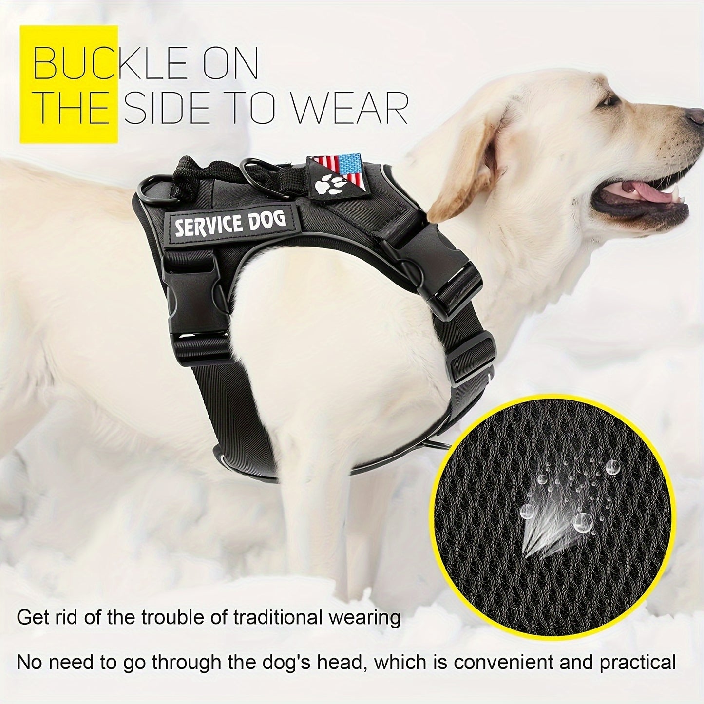Reflective Dog Harness Vest with Handle Adjustable No-Pull Pet Vest for Walking Running & Training – Easy Control