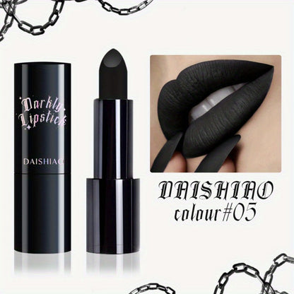 Black Matte Lipstick Set 3 Pack, for Makeup, Travel and Everyday Vanity Use, with the Listed Configuration